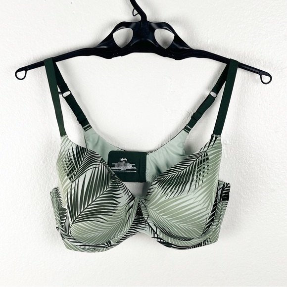 KINDLY YOURS Topical Print Adjustable Straps Full Coverage Wired Bra, Size 40C - Picture 1 of 10